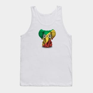 Baby Elephant with Glasses and Congo Flag Tank Top